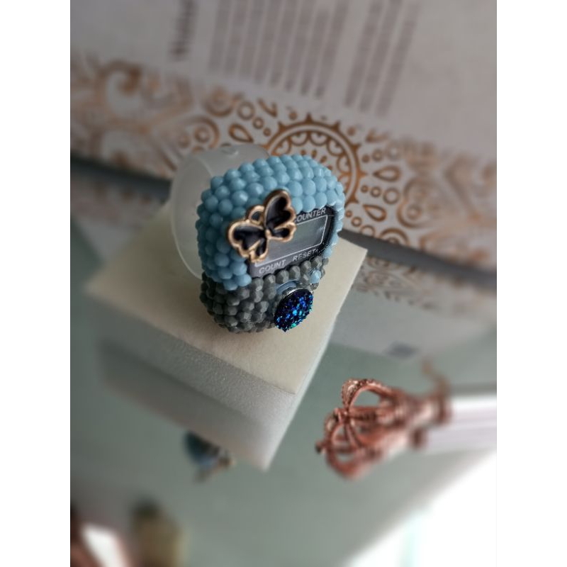 New tasbih digital hias cantik warna dove/tasbih digital mini