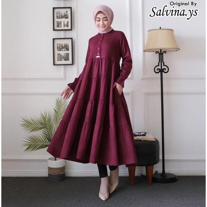 Terbaru Long tunik Original by SalvinaYs  Long tunik rayon twill  tunik polos  tunik premium