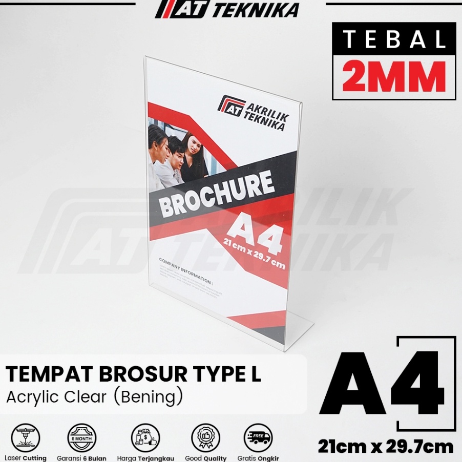 

Terbaru Tempat Brosur Akrilik Tent Card Holder Qris Barcode Nomor Menu Meja Portrait L Ukuran A4 2mm