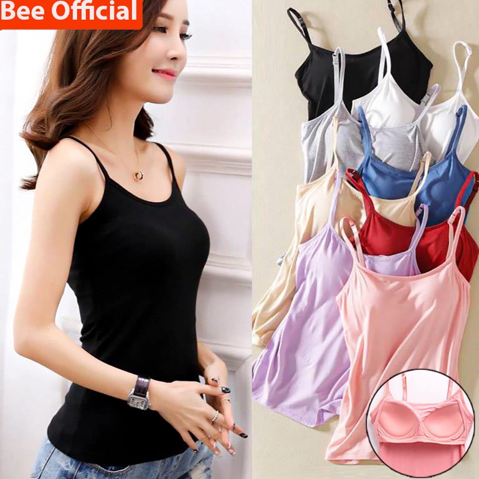FLASH SALE BEE  Tanktop Bra Wanita kaos Dalam Wanita Dengan Cup Bra Atasan Wanita POLINI 8899