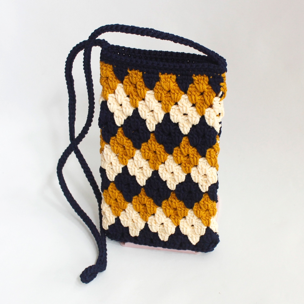 Tas HP Wanita Rajut Resleting Aruna1002 JC Slingbag