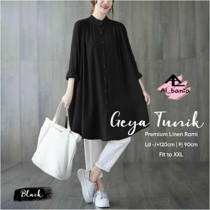 Geya Tunik jumbo linen rami