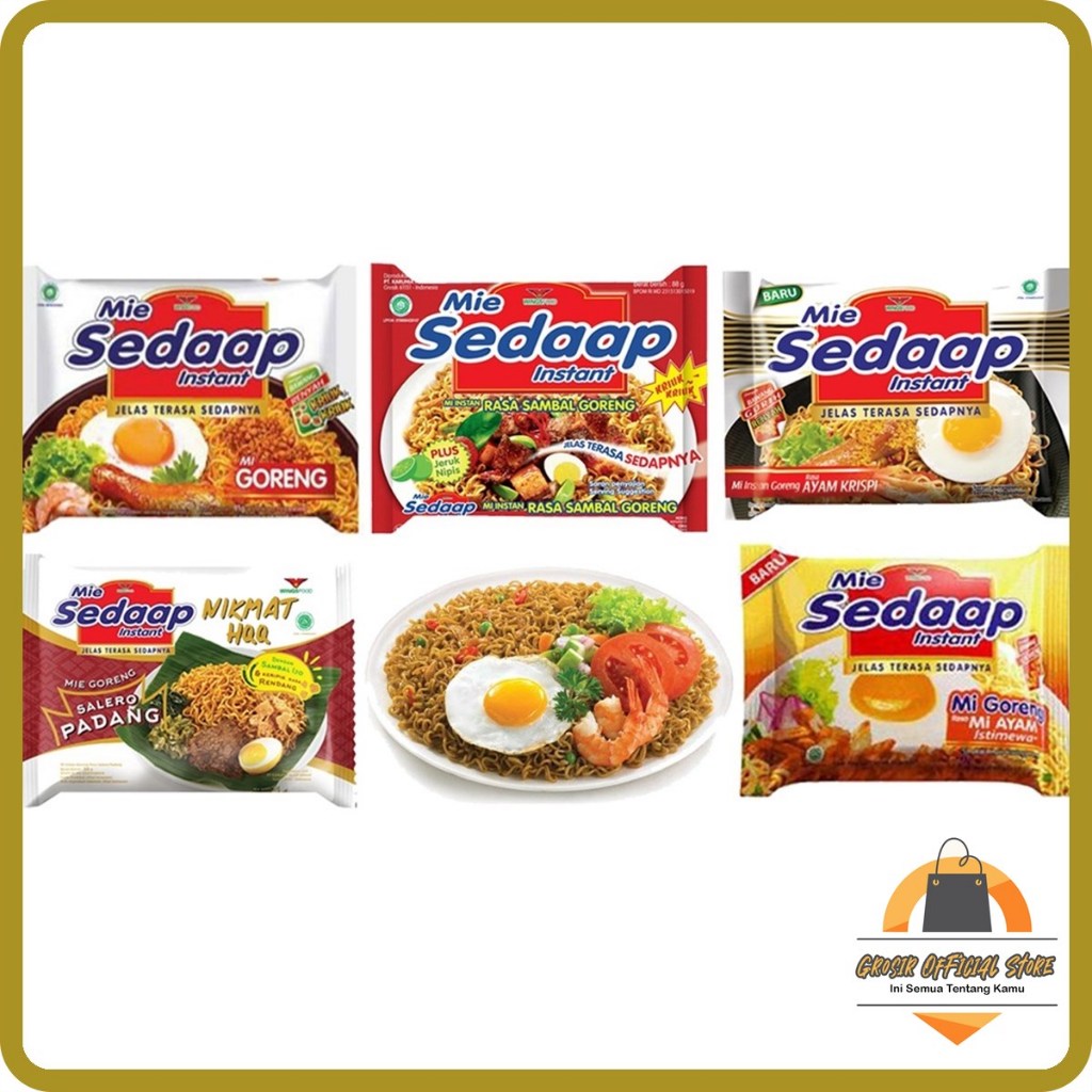 

Mie SEDAAP GORENG All Variant Spicy Chicken / Salero Padang / Sambal Goreng / Ayam Bakar Limau