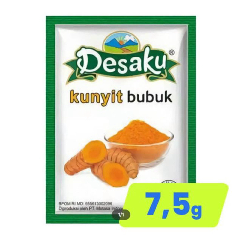 

Desaku Kunyit Bubuk 7,5g Isi 12 Pcs