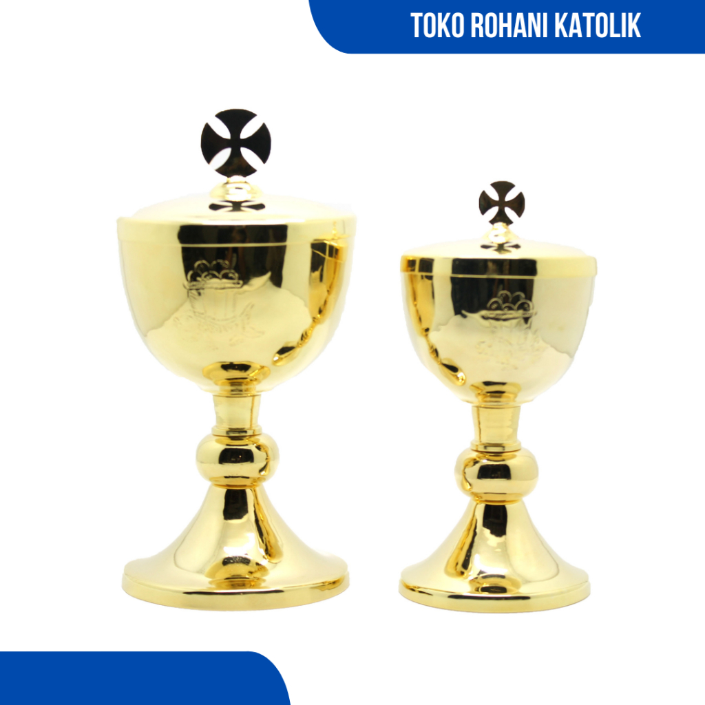 PROMO SIBORI TEMPAT HOSTI KATOLIK (LAPIS EMAS) / PERALATAN MISA KATOLIK / SIBORI EMAS / PERALATAN