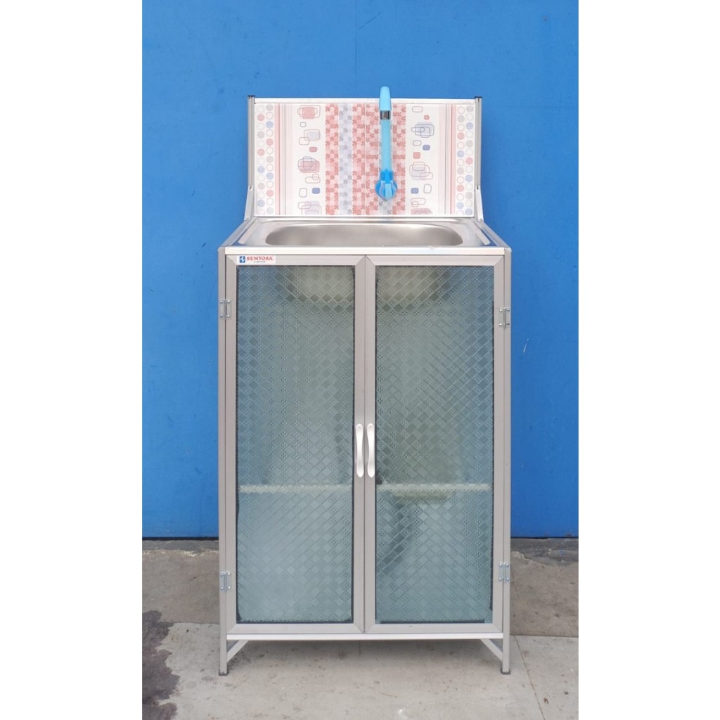 rak wastafel cuci piring aluminium ekonomi 50 | rak cuci mini murah