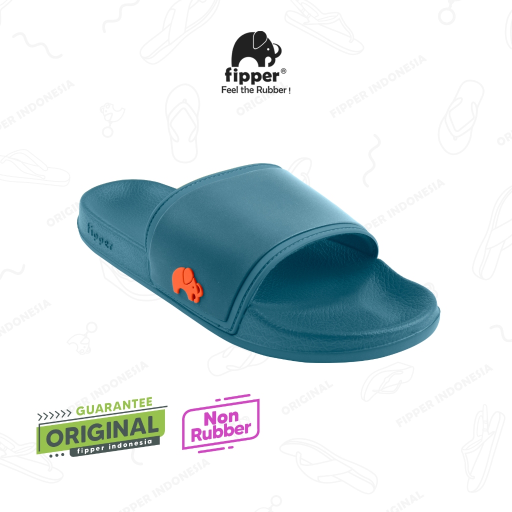 Fipper Slip On Petite Blue Snorkel / Orange