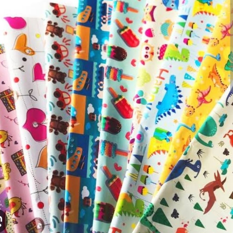 

Kertas Kado Kiky Motif Random/Kartun dan Batik (harga per10pcs)