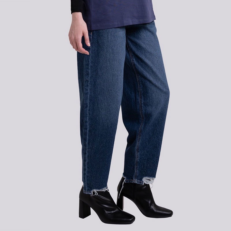 GREENLIGHT - Celana Jeans Wanita Boyfriend Loose Baggy Pants Bawahan Wanita Casual Dark Blue 150123