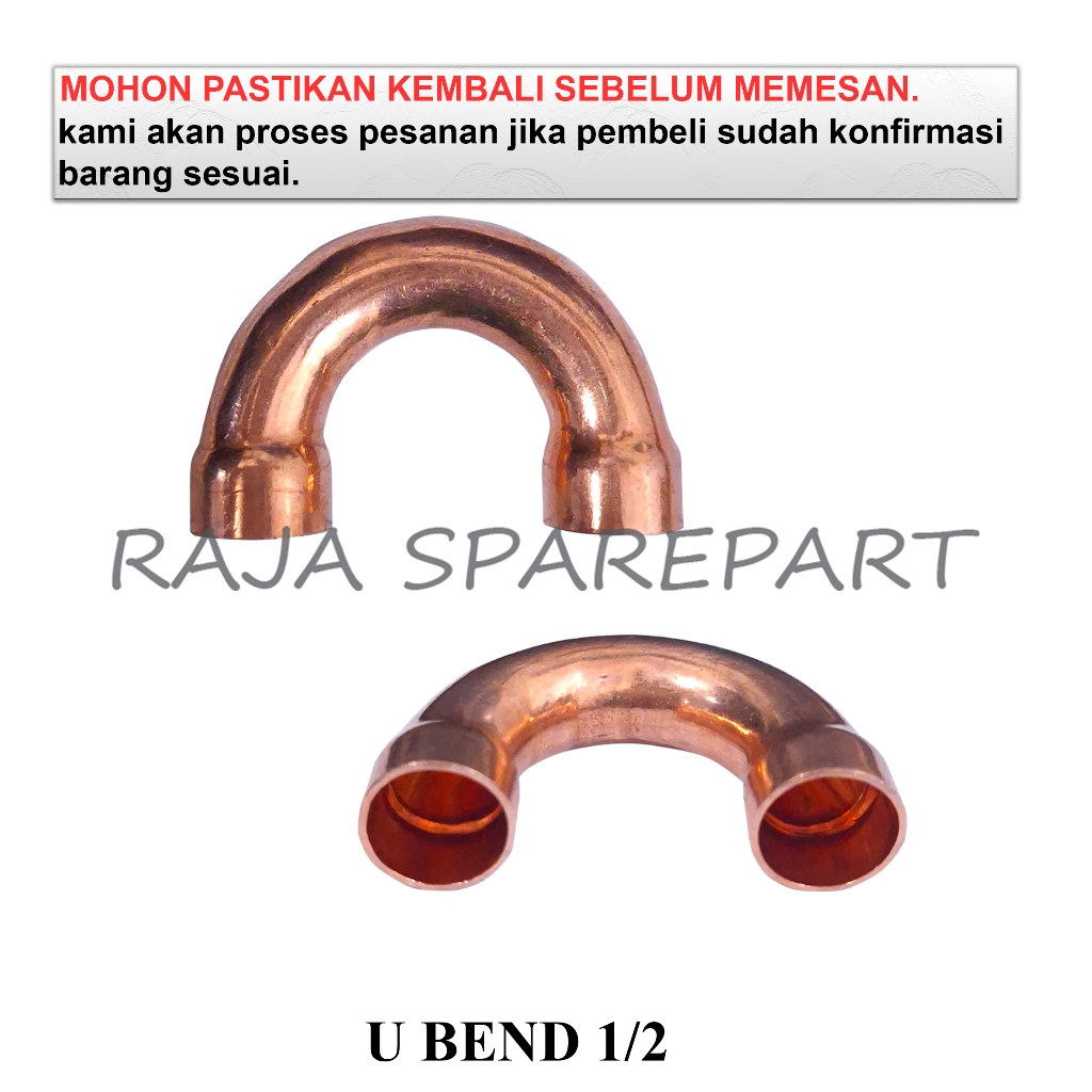 U1/2 U BEND TEMBAGA/U BEND AC/ U BEND UKURAN 1/2