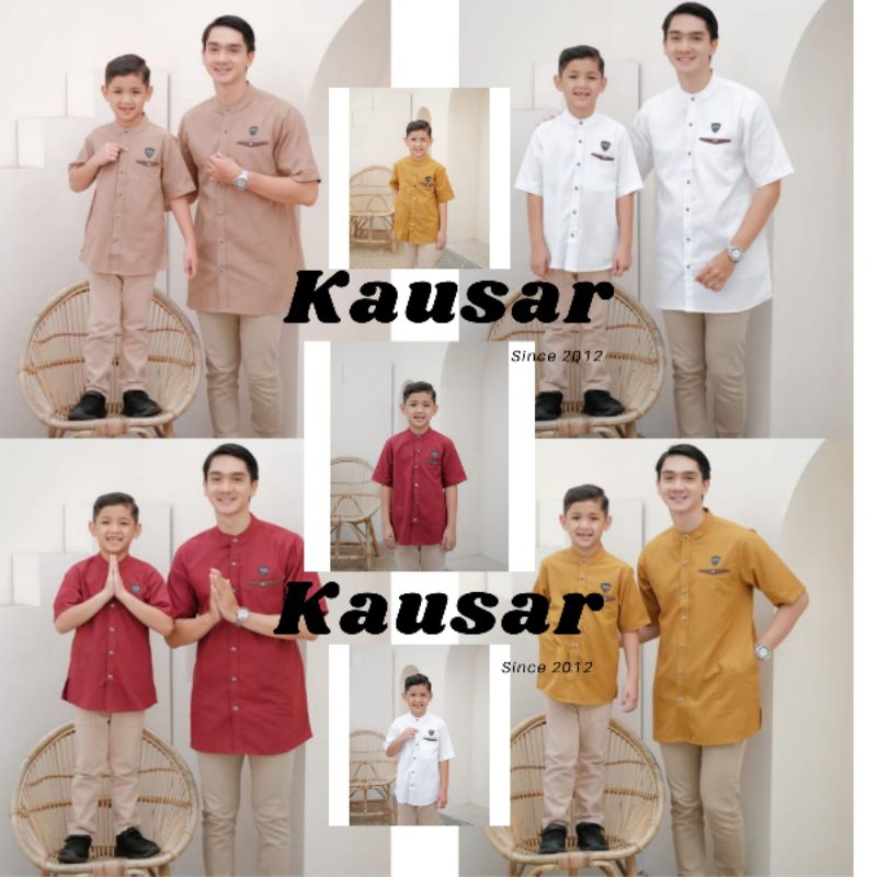 Baju Koko Couple Ayah Dan Anak Baju Lebaran Couple Pasangan 2024 Kemeja Koko Ayah Dan Anak Laki Laki