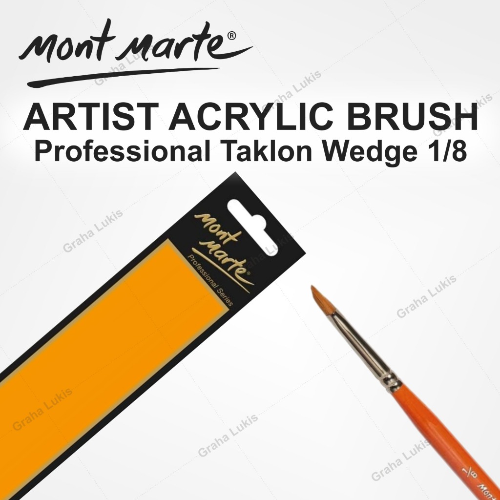 

MONT MARTE Taklon Wedge Triangular Brush / Triangle - Kuas lukis 1/8