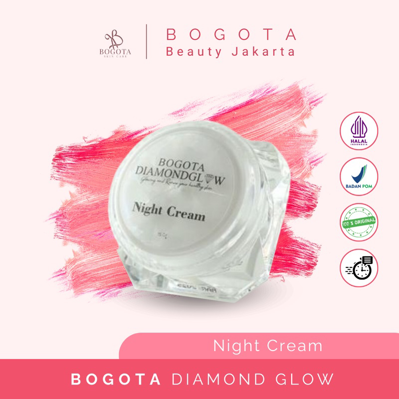 DIAMOND GLOW NIGHT CREAM by Bogota Skincare | Free Gift