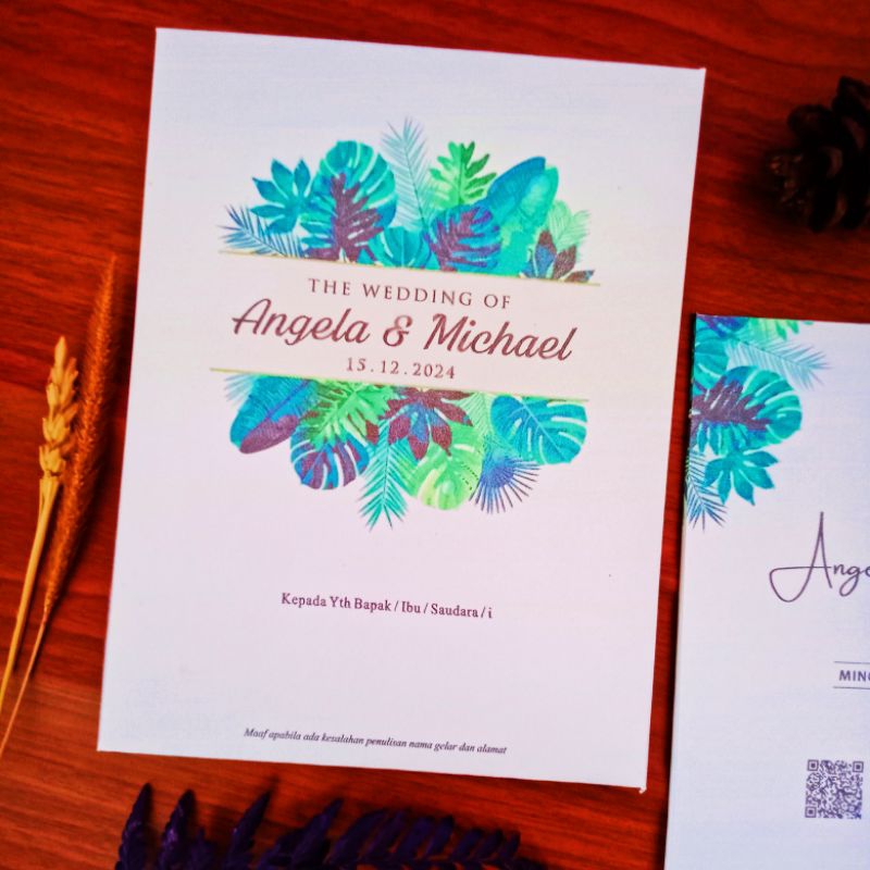 Undangan Amplop Hardcover Biru Light