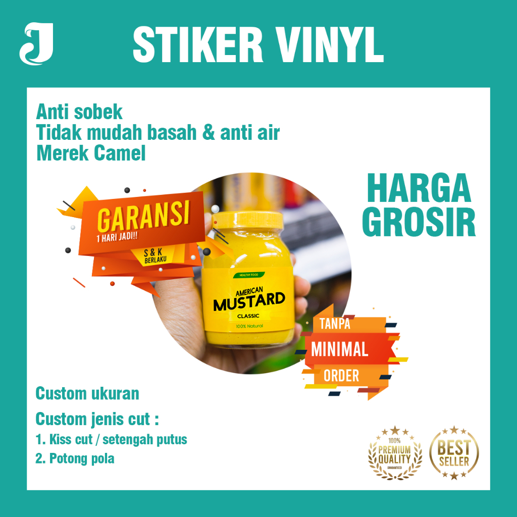 

CETAK STIKER VINYL A3+ PRINT & CUT