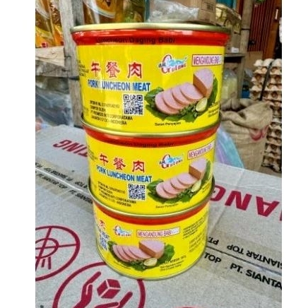 

Promo Pork Luncheon Meat, kornet daging babi 3 kaleng