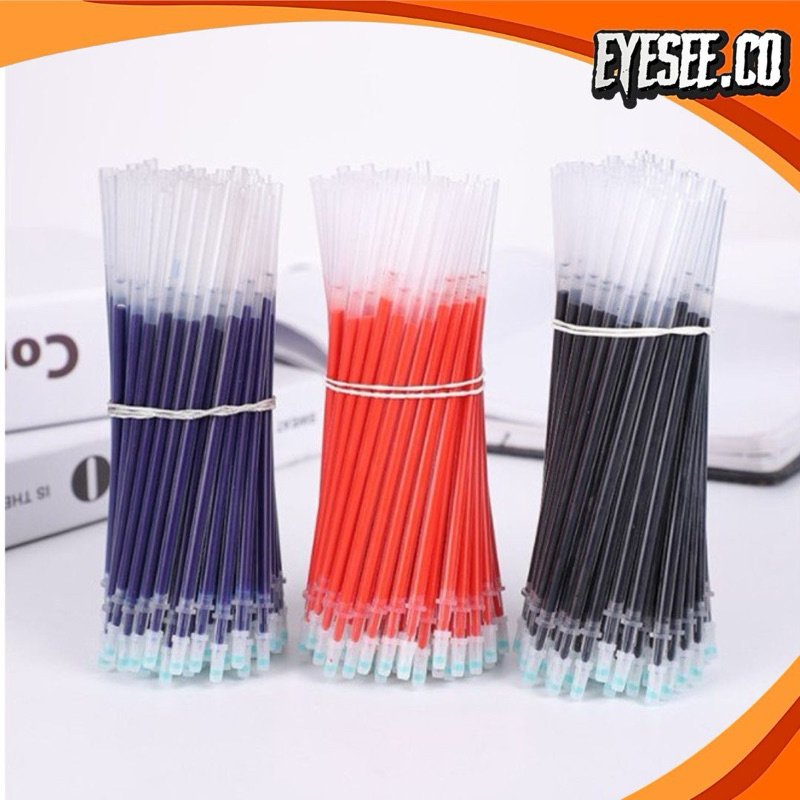 

Refill Pena Gel 0.55mm Standard Pulpen Refil tinta cair Alat Tulis Sekolah Reffil Bolpoin Warna EYESEE