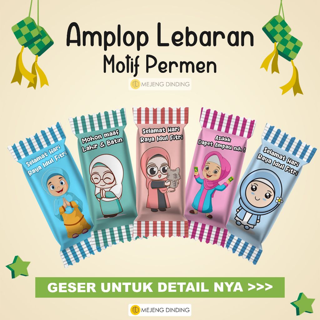 

( ISI 12 ) AMPLOP PERMEN VIRAL / AMPLOP PERMEN LEBARAN / AMPLOP LEBARAN / AMPLOP PERMEN / ANGPAU PERMEN / AMPLOP THR/ AMPLOP PERMEN IDUL FITRI / AMPLOP VIRAL AESTHETIC ESTETIK / amplop lebaran bentuk permen/ Amplop Lebaran Permen/Amplop Lebaran Unik 7