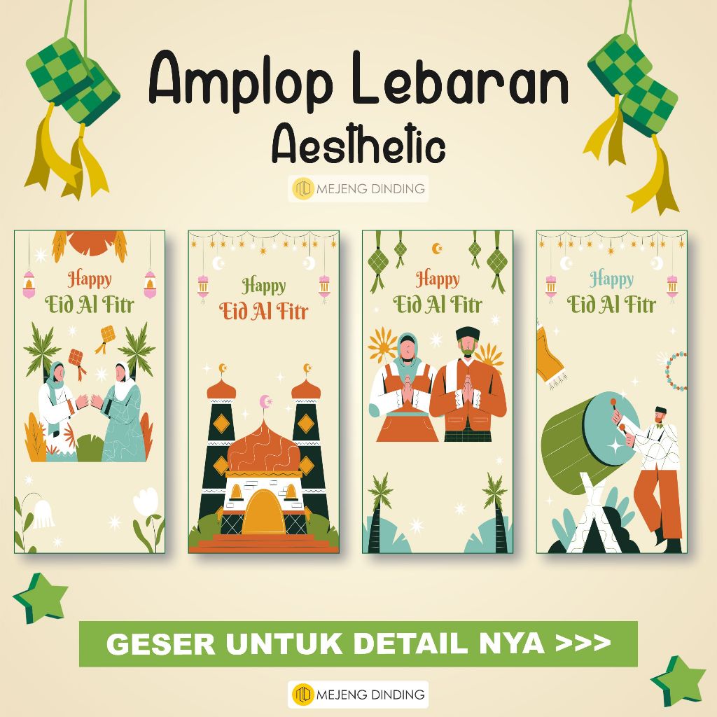 

Amplop Lebaran Aesthetic / Amplop Lebaran Idul Fitri isi 10 Pcs / Amplop Lebaran Kocak Cute / Amplop Lebaran Idul Fitri / Amplop Karakter/ Angpao Lebaran / Angpau Lebaran / Eid Mubarak / Amplop Lebaran Premium 10
