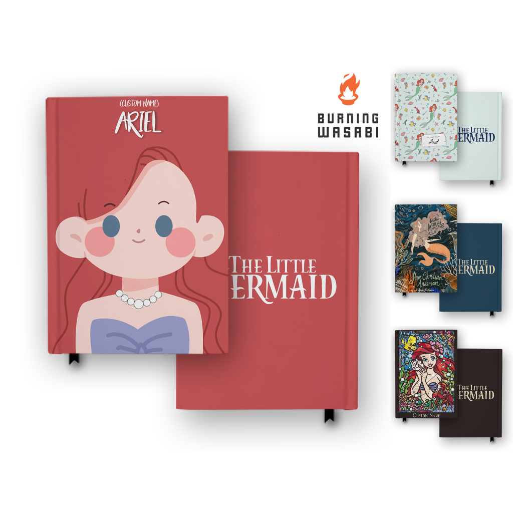 

Buku Catatan Notebook Ariel Little Mermaid 6 Custom Nama Agenda Jurnal Diary Hardcover A5 A6 B5