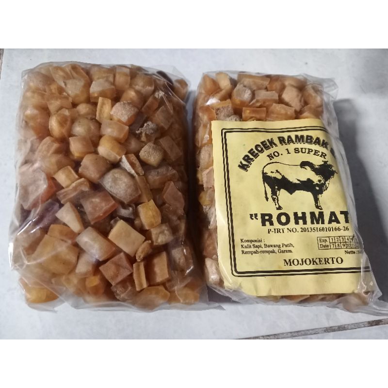 

Krecek rambak kulit sapi 500gr enak gurih lezat - krupuk rambak khas kulit sapi