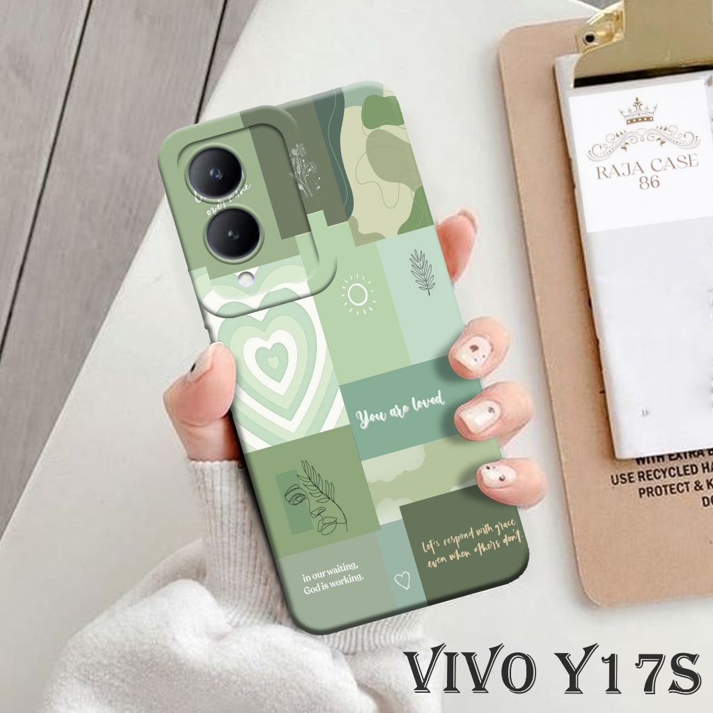 Case Vivo Y17s 4G - Rajacase - casing handphone Vivo Y17s - Motif case Aesthetic - Pelindung handpho