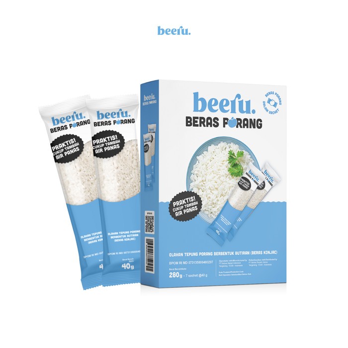 

BEERU Beras porang Box isi 7 Sachet Bebas gula Bebas lemak Alami