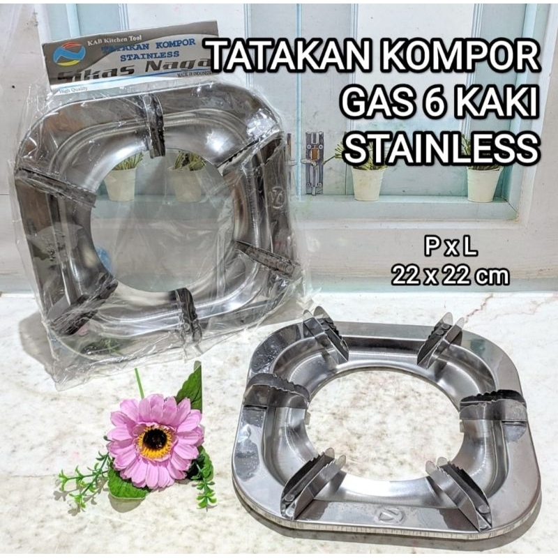 Tatakan Kompor Gas Stainless 6 Kaki