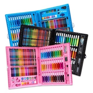 

PBA Art Full Set 150Pcs Krayon Mewarnai Anak Pensil Warna Perlengkapan Mewarnai Lukis/Bright Crown Pensil Warna Crayon Set Isi 105 PCS/ Crayon set Macam Warna Cocok Menggambar Mewarnai
