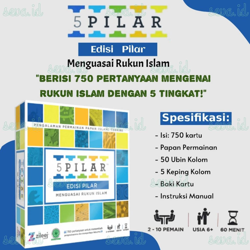 ISLAMIC BOARD GAME 5 PILAR EDISI PILAR MENGUASAI RUKUN ISLAM MAINAN EDUKASI ISLAMI