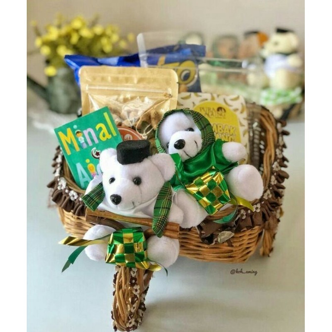 Boneka Idul Fitri Bear hijab tambahan parcel hampers