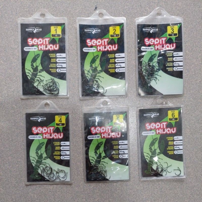 mata pancing udang sepit hijau 1045