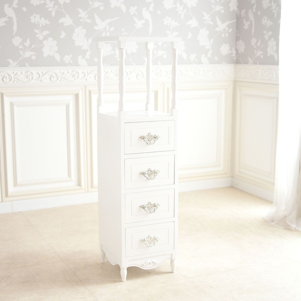 lemari nakas minimalis 4 laci putih white lemari kabinet drawer kayu laci lemari laci susun lemari