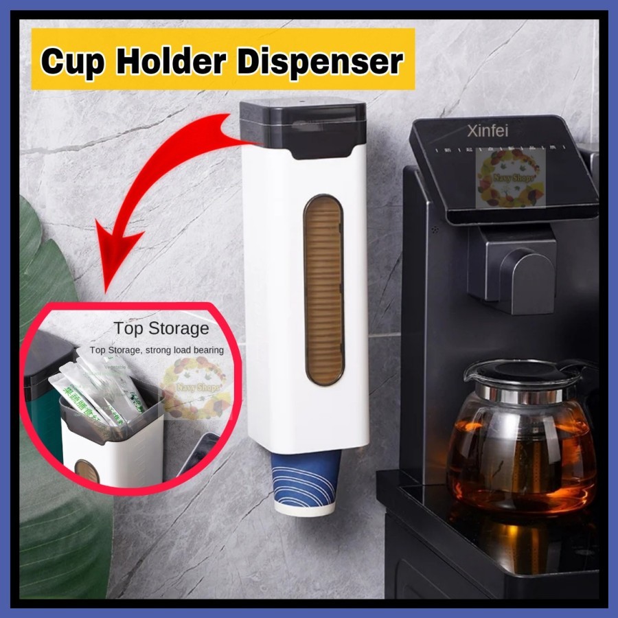 PAPER CUP DISPENSER TEMPAT GELAS CUP HOLDER GELAS RAK