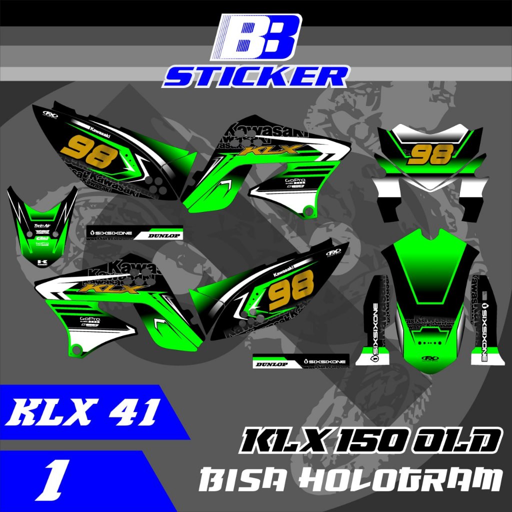 Striping KLX Lama Stiker KLX Lama KLX 150 SPAKBOR BELAKANG PENDEK  Klx 41