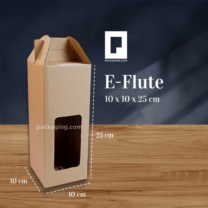 

Box Eflute 10x10x25 / Dus Botol/Gable Box