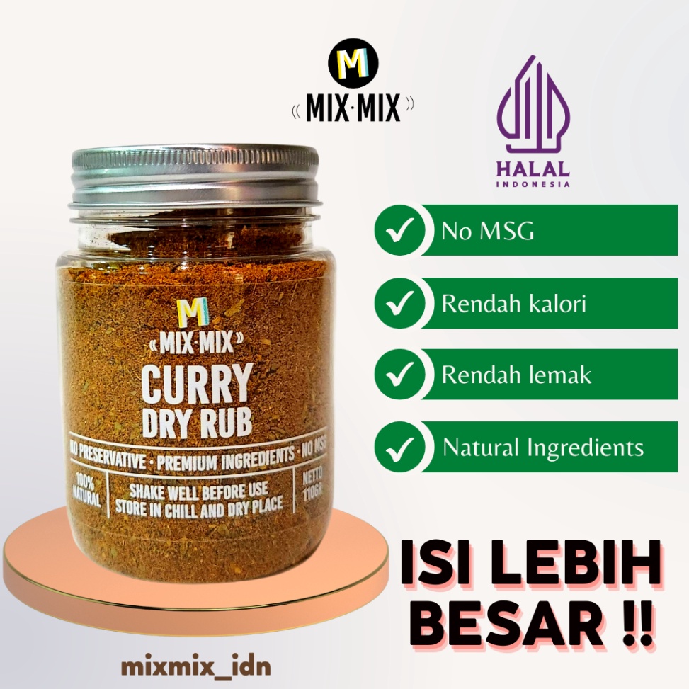 

SUPER DISKON Mixmix Curry Dry Rub Bumbu Marinasi Serbaguna 11 GRAM All Purpose Seasoning