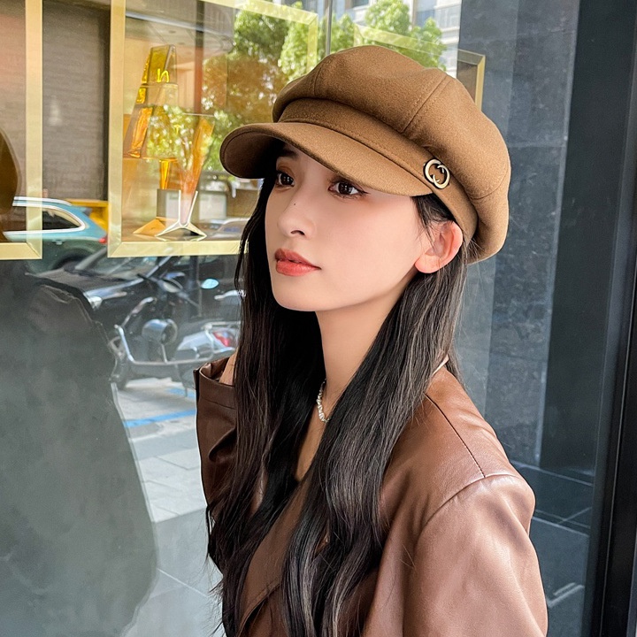 Free Ongkir Topi Baret Oktagonal Gaya KoreaInggris Untuk Wanita Topi Fashion Kekinian Wanita