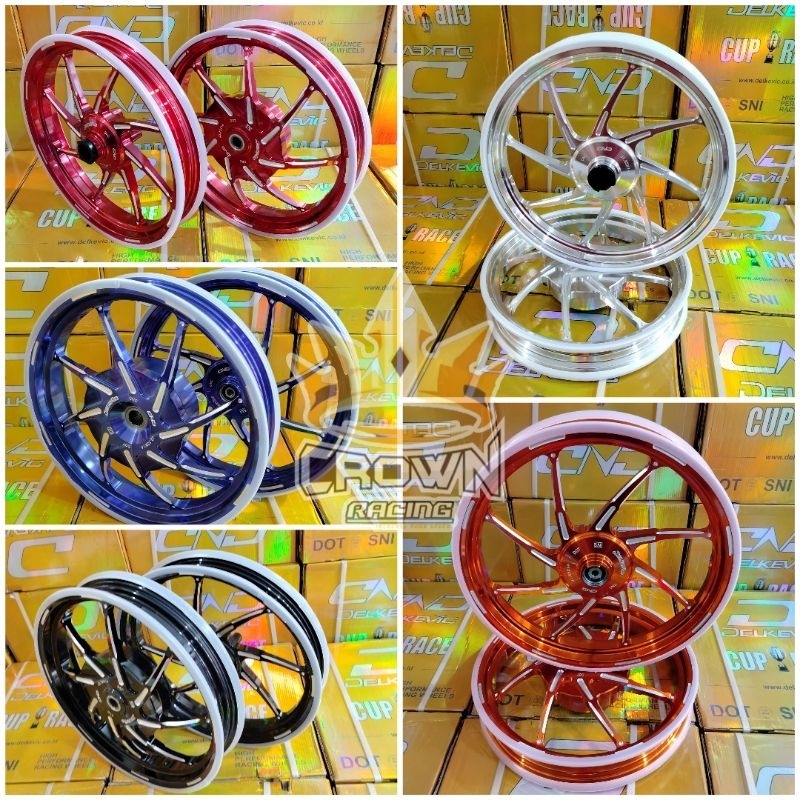 Velg Delkevic M8Star Palang 8 Ring 14 Mio Karbu /  Mio J GT / Fino Karbu / Fino 115 / Soul Karbu / S