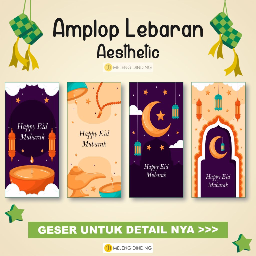 

Amplop Lebaran Aesthetic / Amplop Lebaran Idul Fitri isi 10 Pcs / Amplop Lebaran Kocak Cute / Amplop Lebaran Idul Fitri / Amplop Karakter/ Angpao Lebaran / Angpau Lebaran / Eid Mubarak / Amplop Lebaran Premium 7