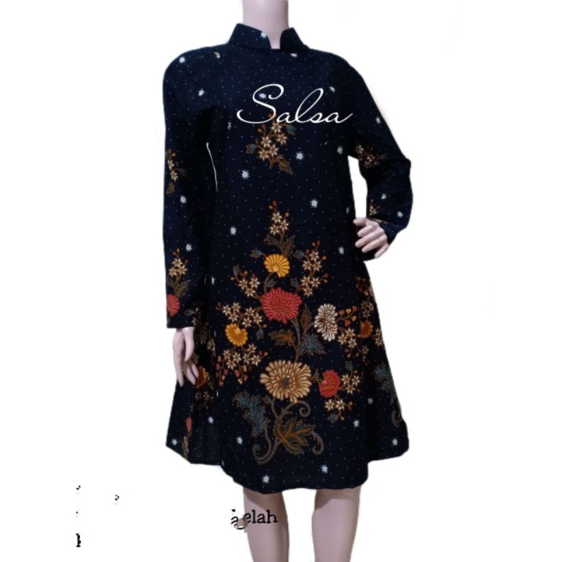 Tunik Batik Elegan Jumbo Terbaru - Atasan Batik Wanita Modern - Baju Batik Kerja Pesta Wanita