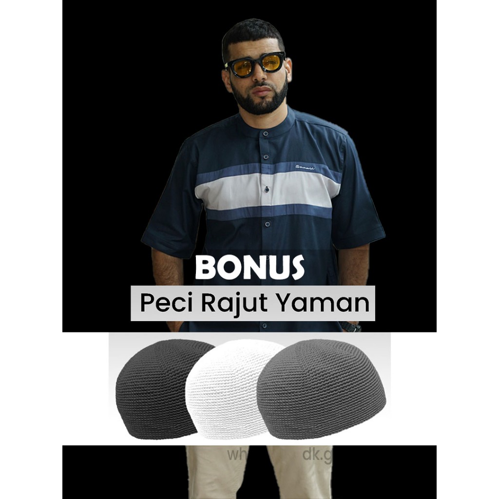 SAMASE Kemko Cut & Sew T010 Kemeja Koko Pria Lengan Pendek