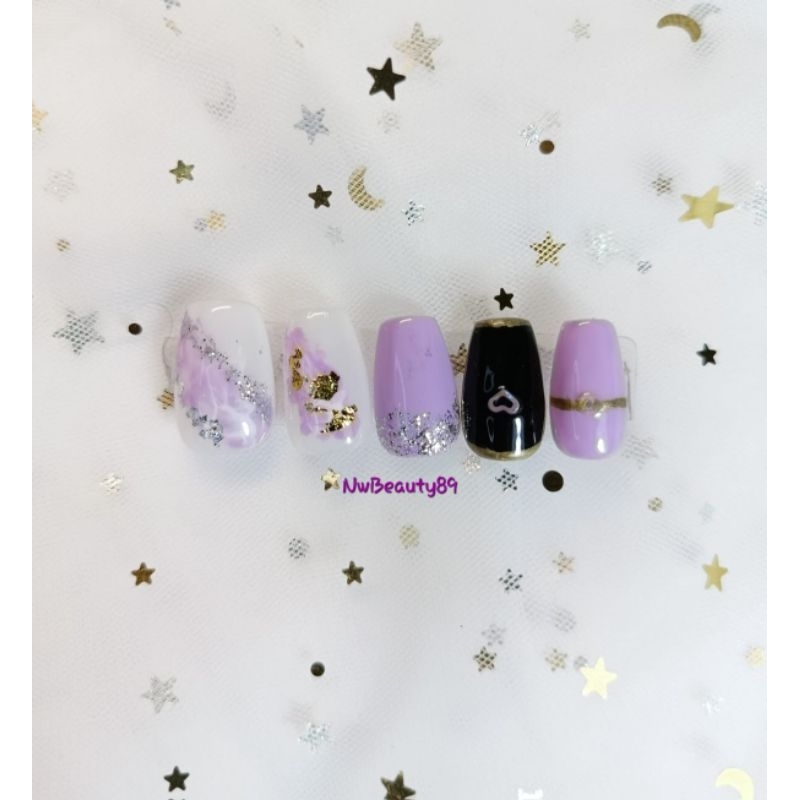Kuku Palsu/ Kuku Palsu Marble/ Marble Nail/ Press On Nail/ Handmade/ Custom Press On Nail/ Custom Na