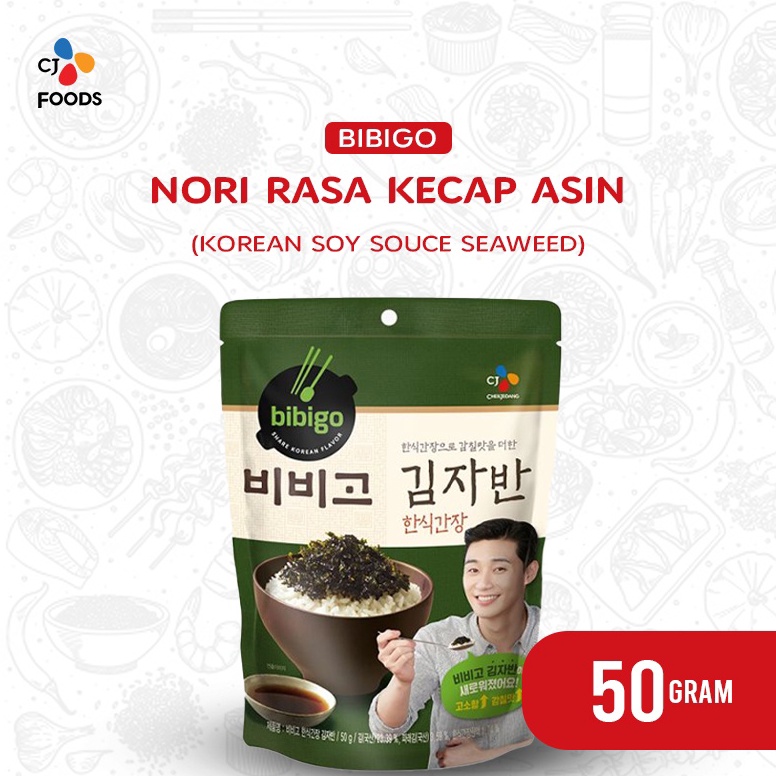 

BIBIGO Nori Rasa Kecap Asin Korean Soy Sauce Seaweed 5 Gram