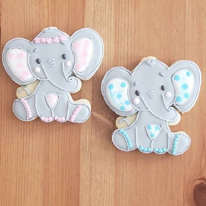 

IHANALICIOUS Butter Cookies tema GAJAH (kukis hias karakter)