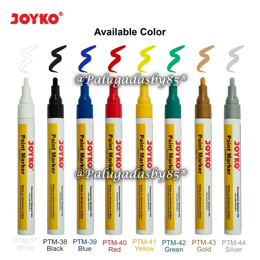 (1 Biji) Paint Marker JOYKO PTM-37 PTM-38 PTM-39 PTM-40 PTM-41 PTM-42 PTM-43 PTM-44 / Joyko Paint Ma