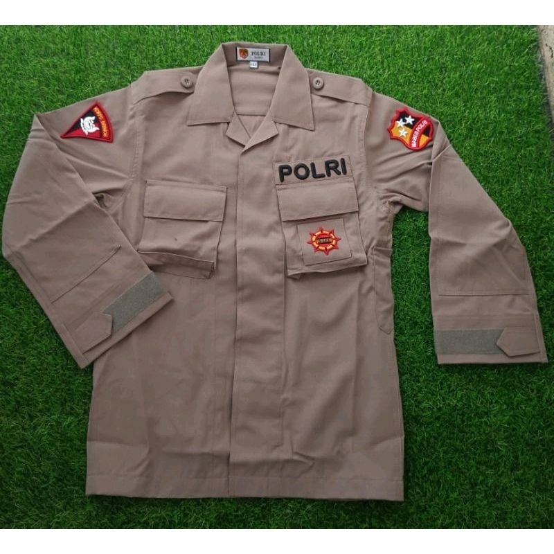 Seragam PDL Tactical Coklat Brimob/Seragam Coklat Tactical 2024 Bahan Halus