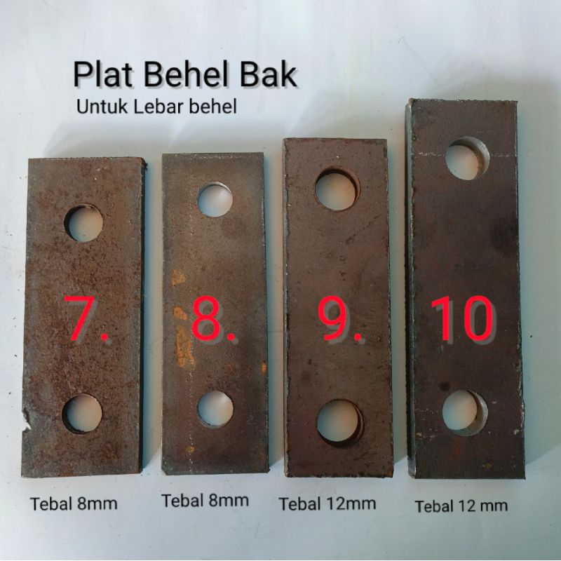 Plat behel u bolt bak