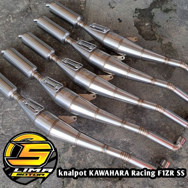 Knalpot standar racing KAWAHARA F1ZR Force 1 one SS stainless steel original