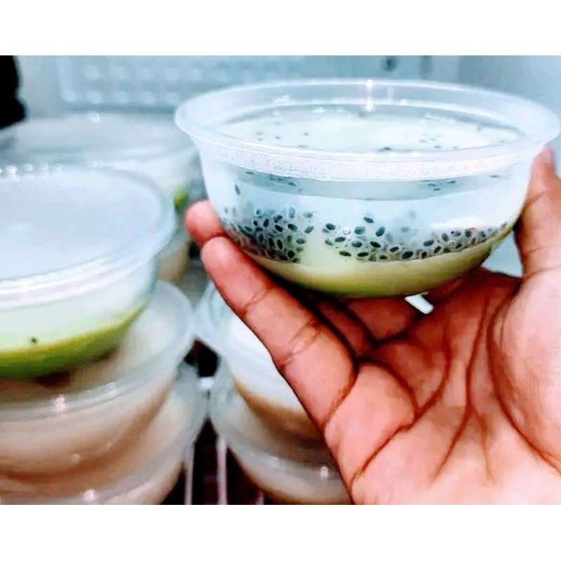 

Pudding susu kurma selasih